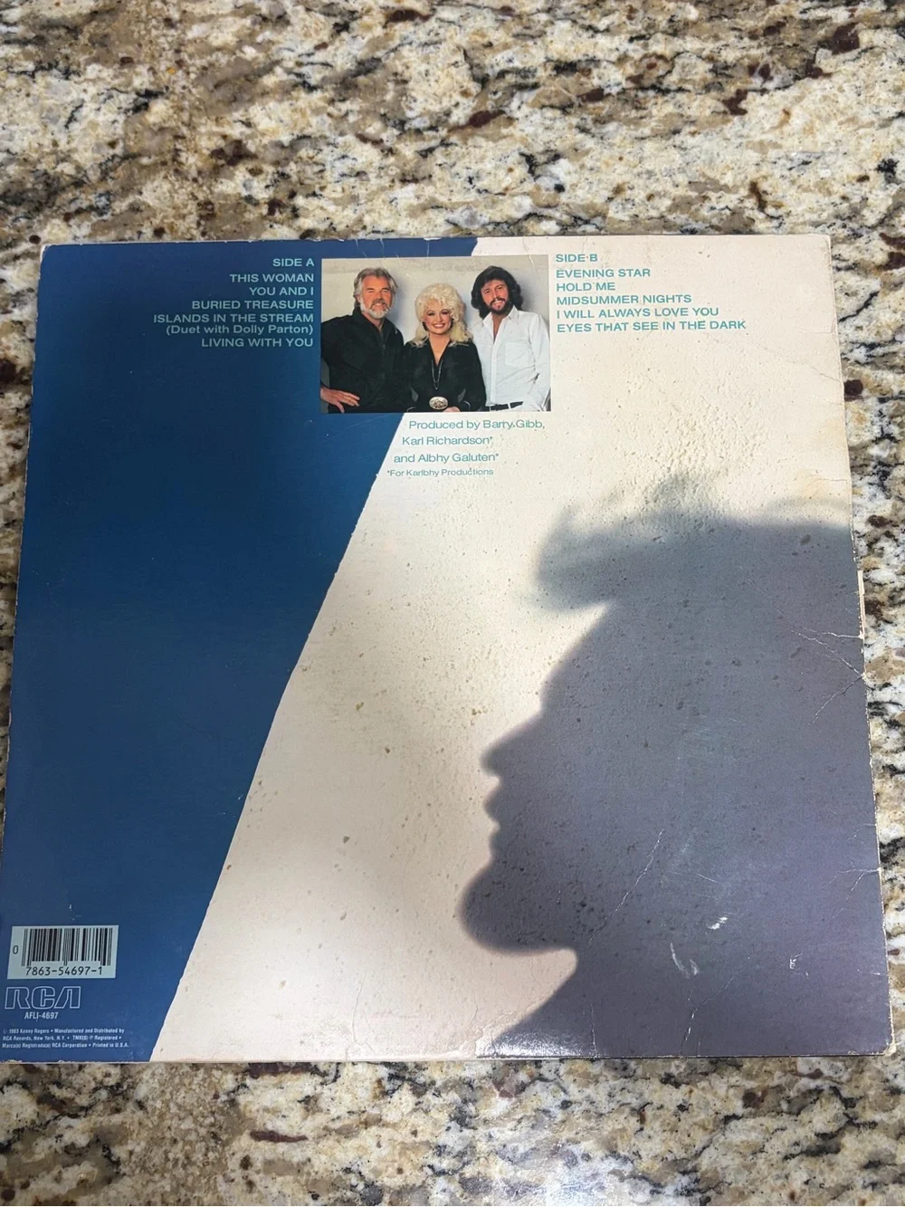 Kenny Rogers Eyes That See In The Dark Vinyl LP - Duet w/ Dolly Parton